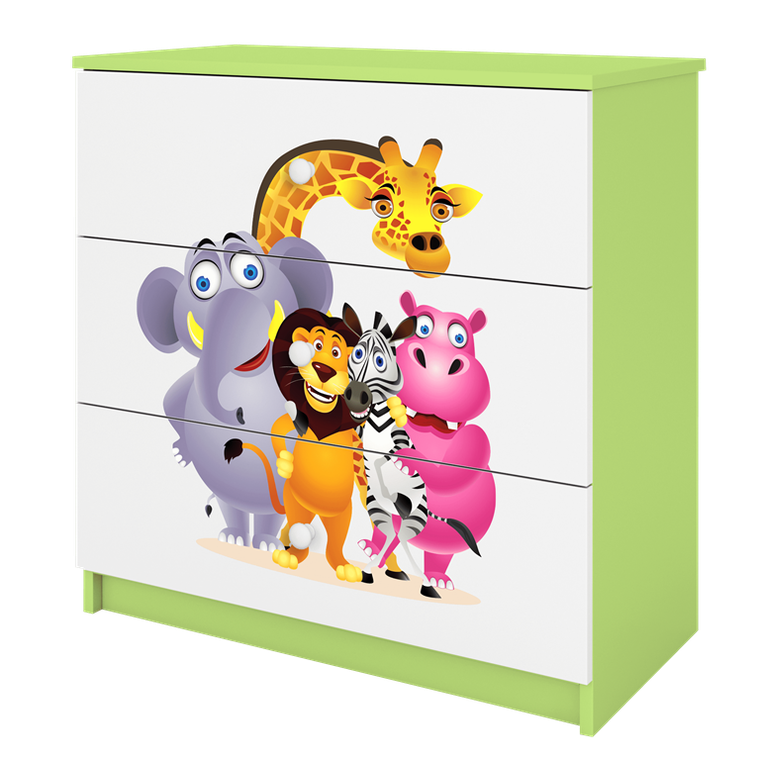 Kocot Kids, Babydreams, komoda, zielona, zoo