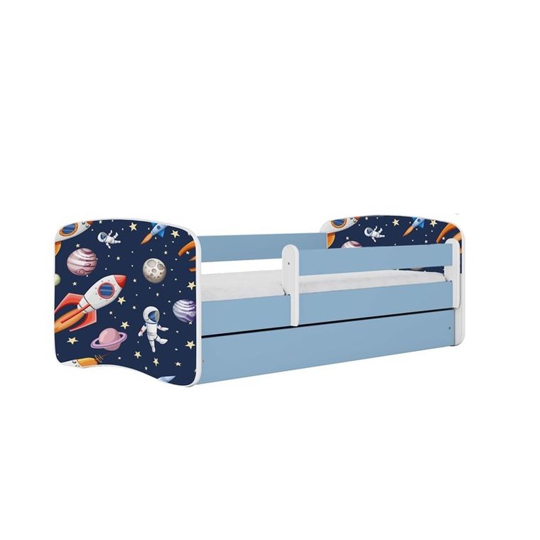 Kocot Kids, Babydreams, łóżko z materacem, niebieskie, kosmos, 80-180 cm