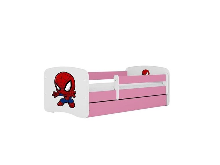 Kocot Kids, Babydreams, łóżko z szufladą, różowe, superbohater, 70-140 cm