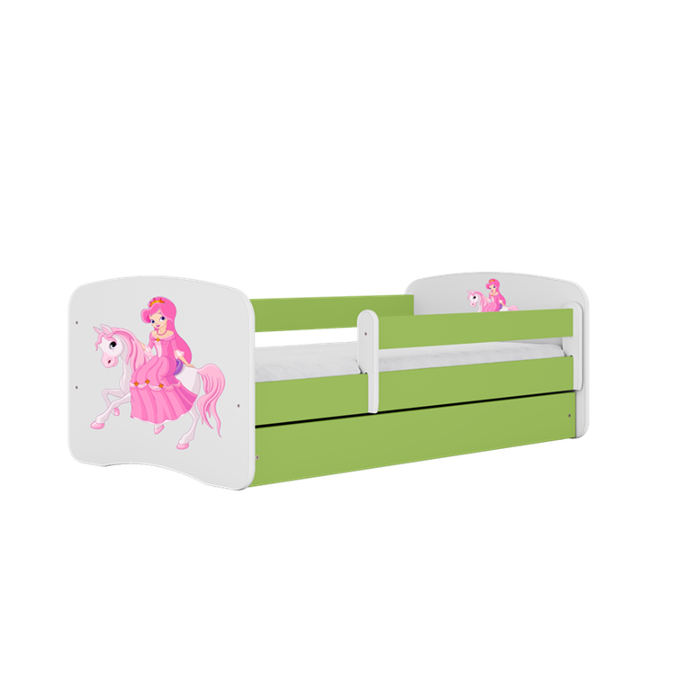 Kocot Kids, Babydreams, łóżko, zielone, księżniczka na koniku, 80-180 cm