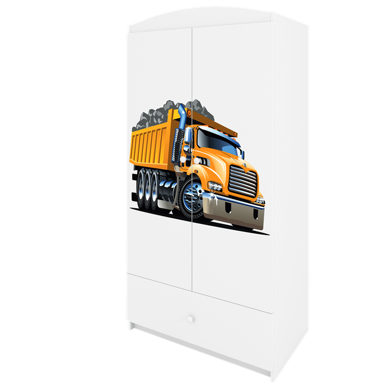 Kocot Kids, Babydreams, szafa, biała, ciężarówka, 181.2-52-90 cm
