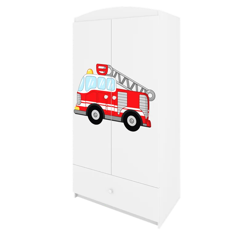 Kocot Kids, Babydreams, szafa, biała, straż pożarna, 181.2-52-90 cm