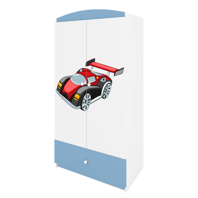 Kocot Kids, Babydreams, szafa, niebieska, auto wyścigowe, 181.2-52-90 cm