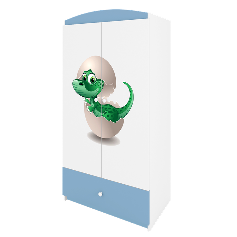 Kocot Kids, Babydreams, szafa, niebieska, mały dino, 181.2-52-90 cm