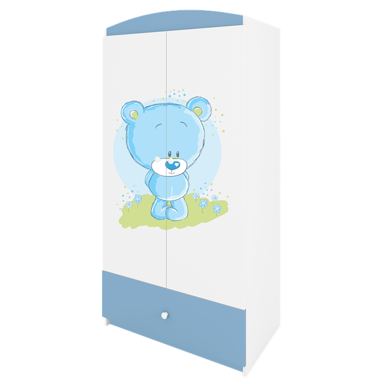 Kocot Kids, Babydreams, szafa, niebieska, niebieski miś, 181.2-52-90 cm