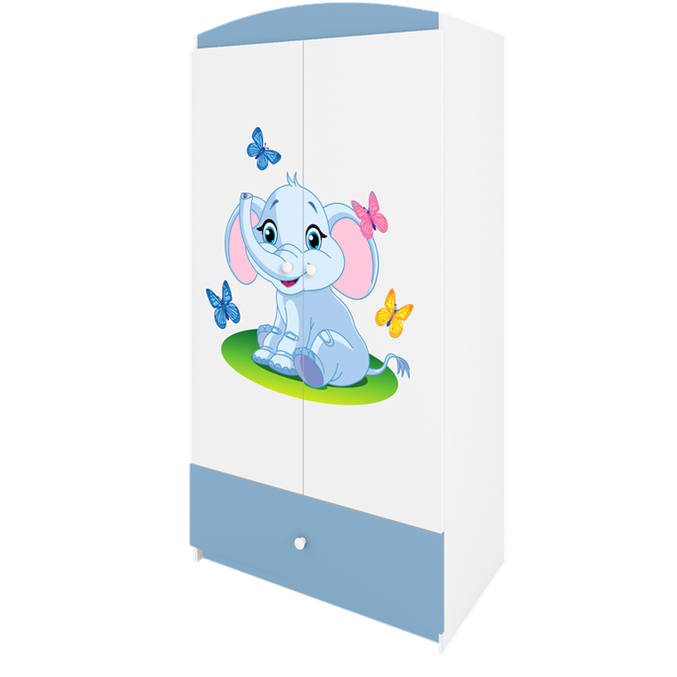 Kocot Kids, Babydreams, szafa, niebieska, słonik, 181.2-52-90 cm