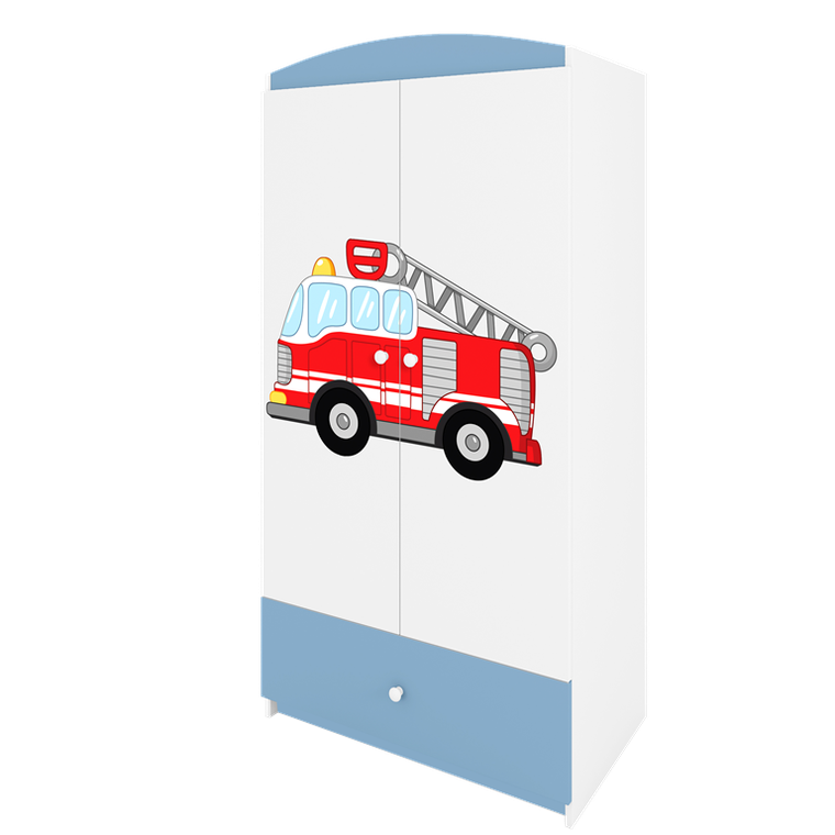 Kocot Kids, Babydreams, szafa, niebieska, straż pożarna, 181.2-52-90 cm