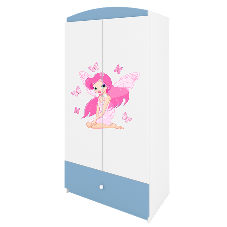Kocot Kids, Babydreams, szafa, niebieska, wróżka z motylkami, 181.2-52-90 cm