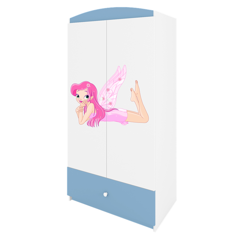 Kocot Kids, Babydreams, szafa, niebieska, wróżka ze skrzydełkami, 181.2-52-90 cm