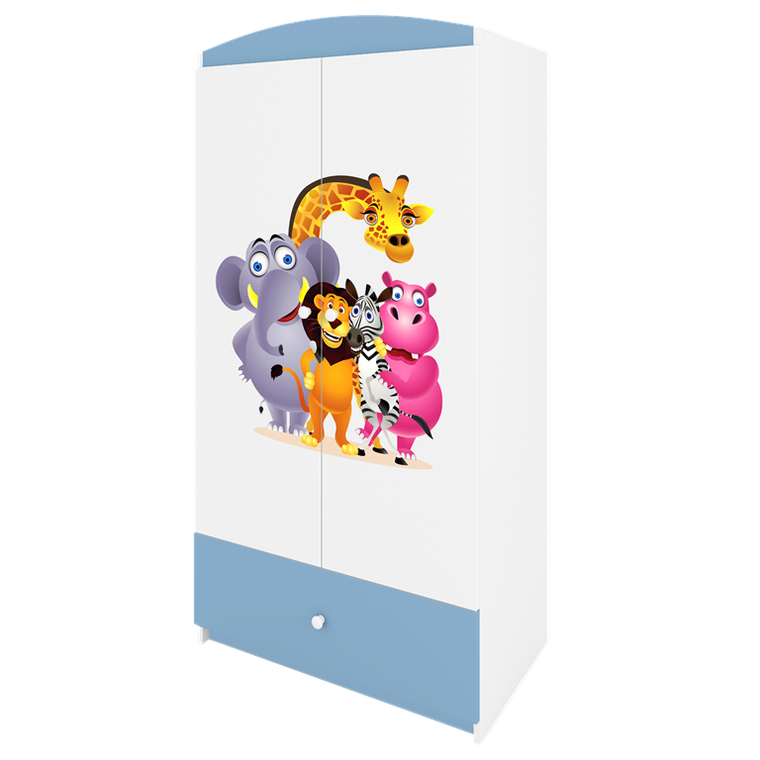 Kocot Kids, Babydreams, szafa, niebieska, ZOO, 181.2-52-90 cm