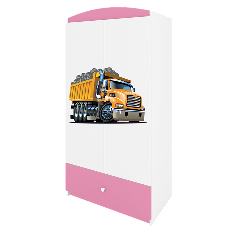 Kocot Kids, Babydreams, szafa, różowa, ciężarówka, 181.2-52-90 cm