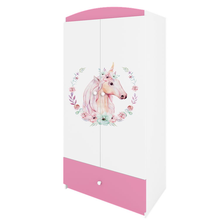 Kocot Kids, Babydreams, szafa, różowa, konik, 181.2-52-90 cm