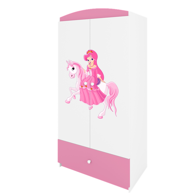 Kocot Kids, Babydreams, szafa, różowa, księżniczka na koniku, 181.2-52-90 cm