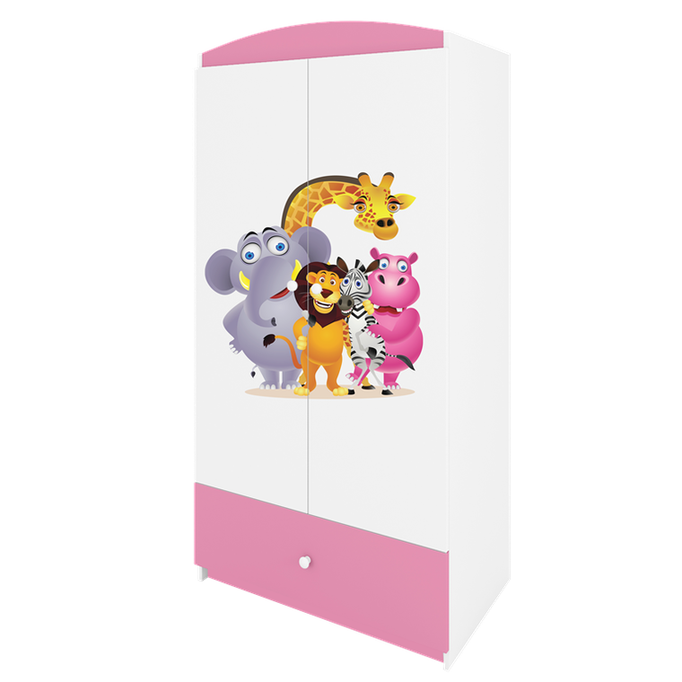 Kocot Kids, Babydreams, szafa, różowa, ZOO, 181.2-52-90 cm