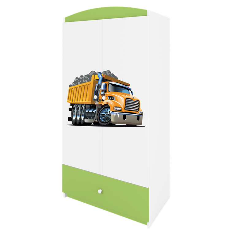 Kocot Kids, Babydreams, szafa, zielona, ciężarówka, 181.2-52-90 cm
