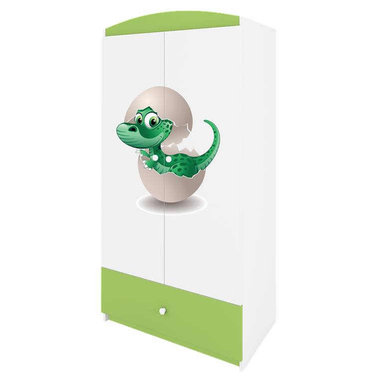Kocot Kids, Babydreams, szafa, zielona, mały dino, 181.2-52-90 cm