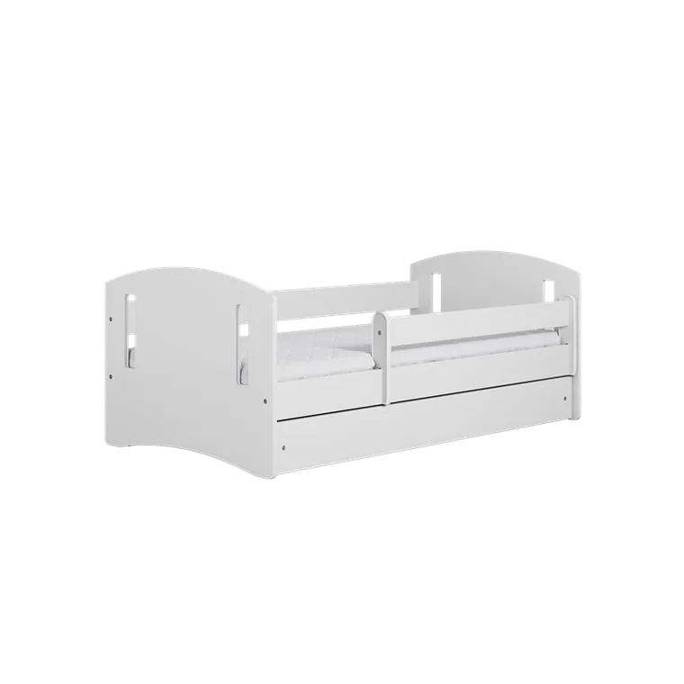 Kocot Kids, Classic 2, łóżko z szufladą, białe, 80-160 cm