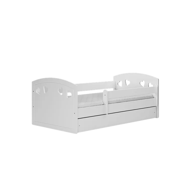 Kocot Kids, Julia, łóżko z materacem, białe, 80-140 cm