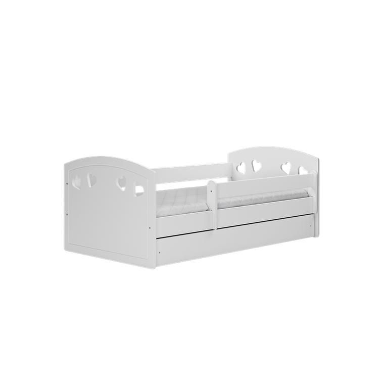 Kocot Kids, Julia, łóżko z szufladą, białe, 80-180 cm