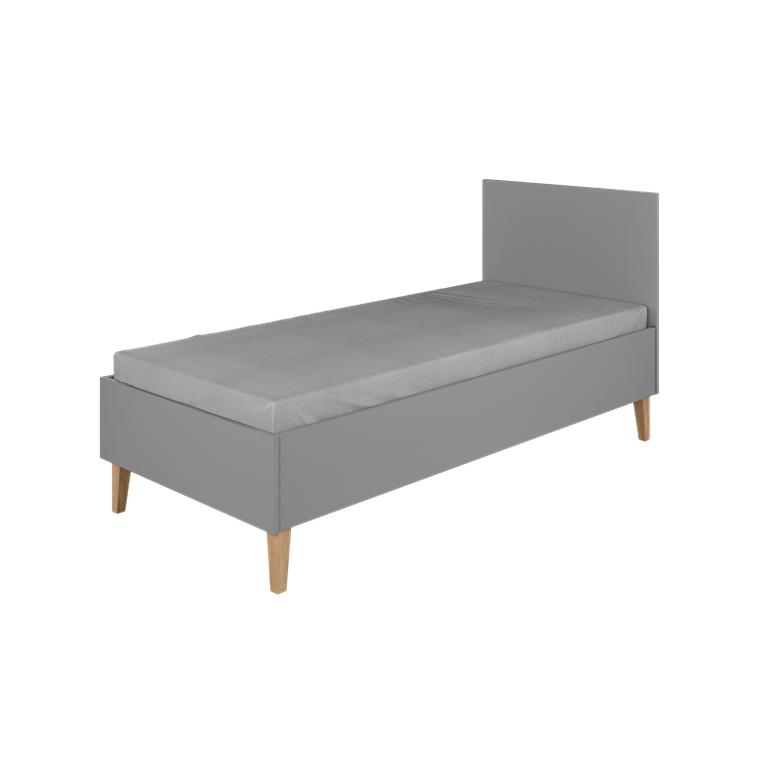 Kocot Kids, Kubi, łóżko, szare, 80-180 cm