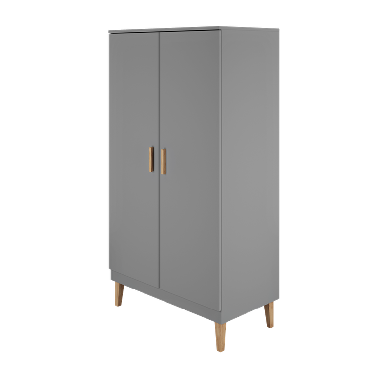 Kocot Kids, Kubi, szafa, szary, 184-55-100 cm