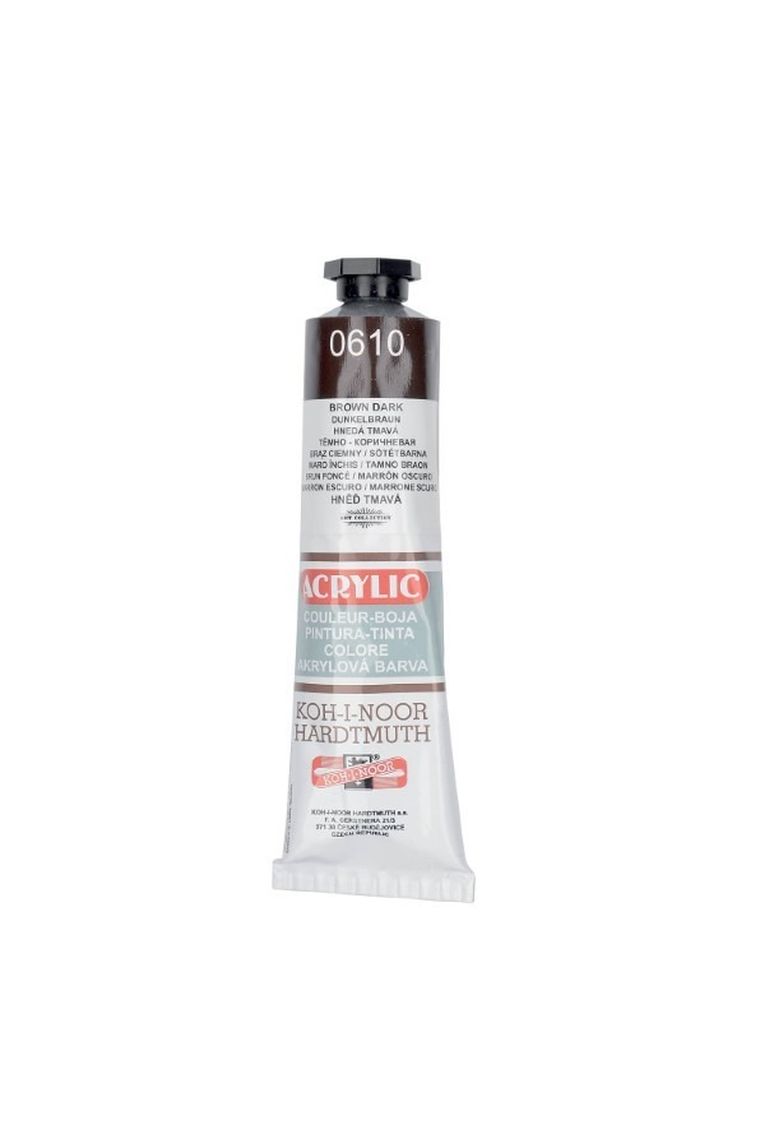 Koh-I-Noor, Acrylic, farba akrylowa, Dark Brown 0610, 40 ml