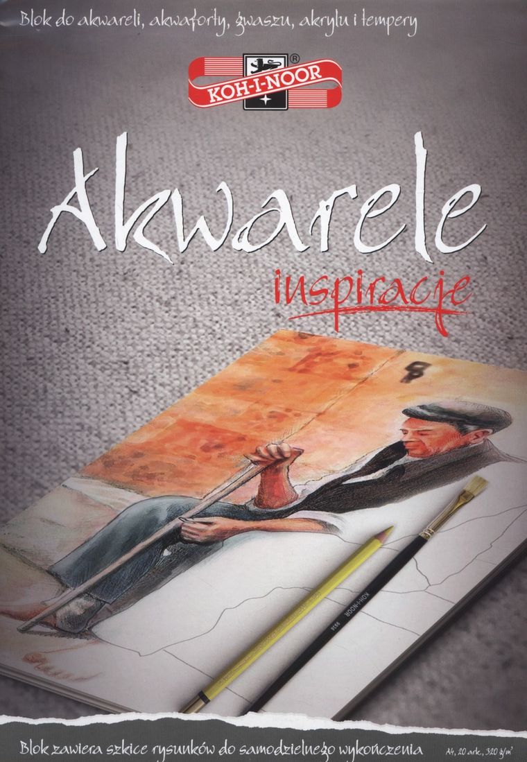 Koh-I-Noor, blok akwarelowy, Inspiracje A4, 20 arkuszy