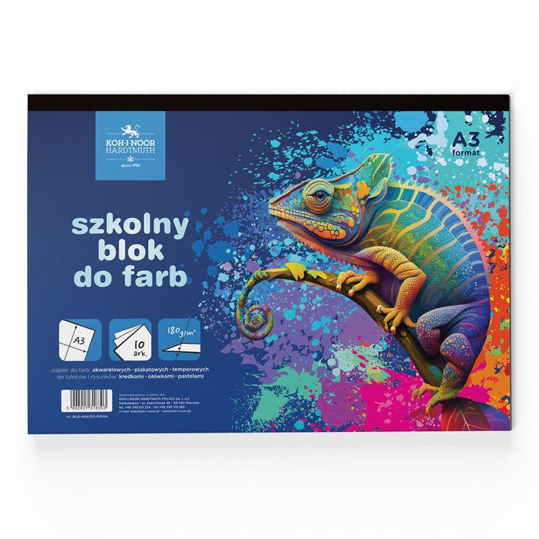 Koh-I-Noor, blok do farb, A3, kameleon, 10 arkuszy, 180 g