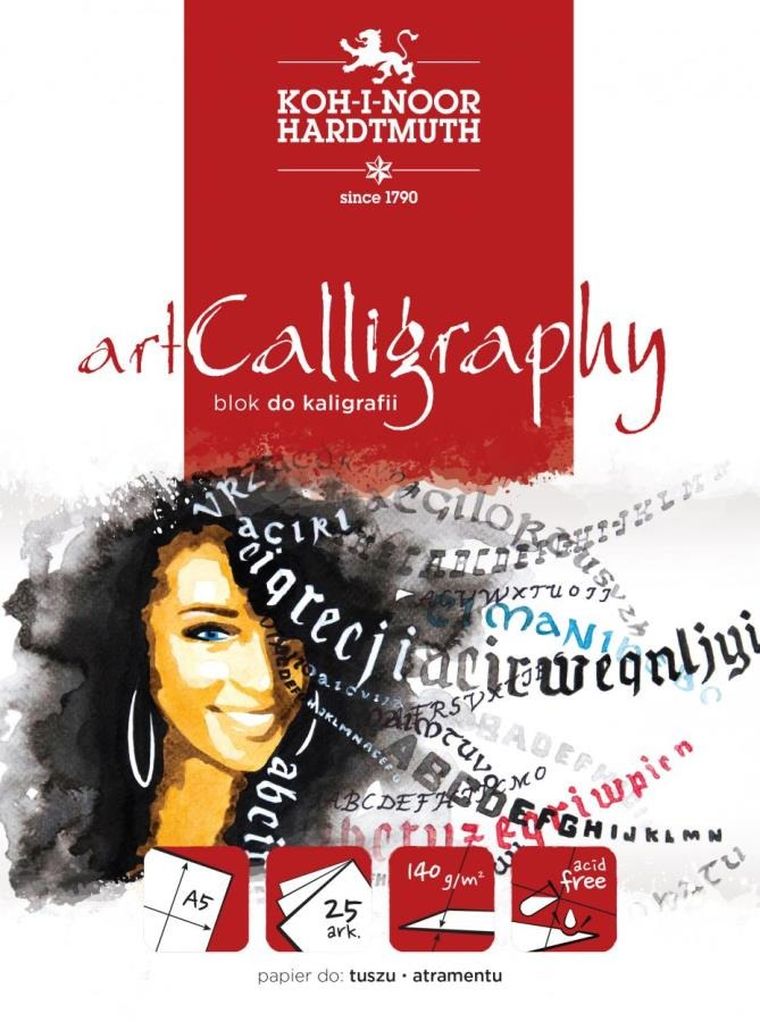 Koh-I-Noor, blok do kaligrafii artcalligraphy A5, 25 kartek, 140g