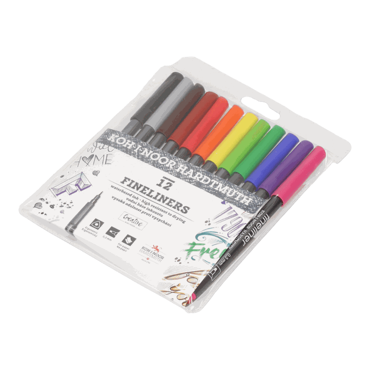 Koh-I-Noor, cienkopisy, 12 kolorów