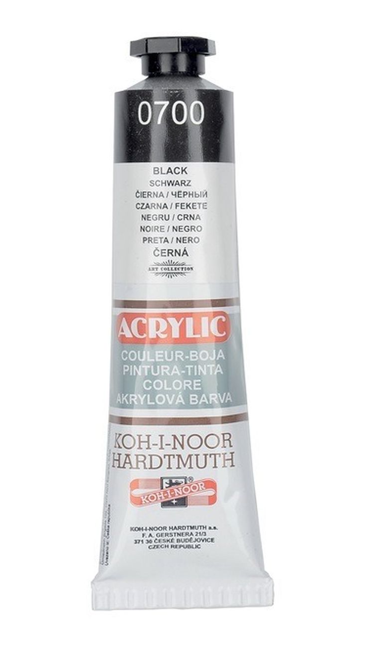 Koh-I-Noor, farba akrylowa, czarna, 40 ml