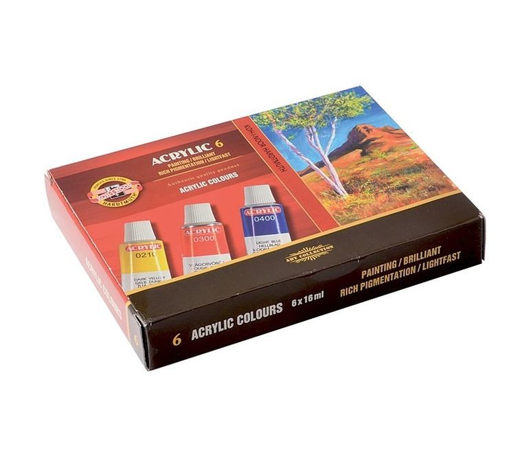 Koh-I-Noor, farby akrylowe, 6 kolorów