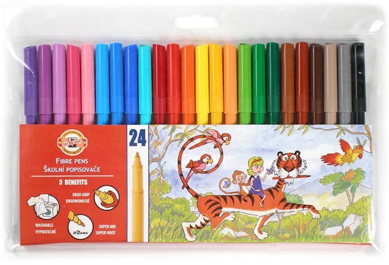 Koh-I-Noor, flamastry, 24 kolory