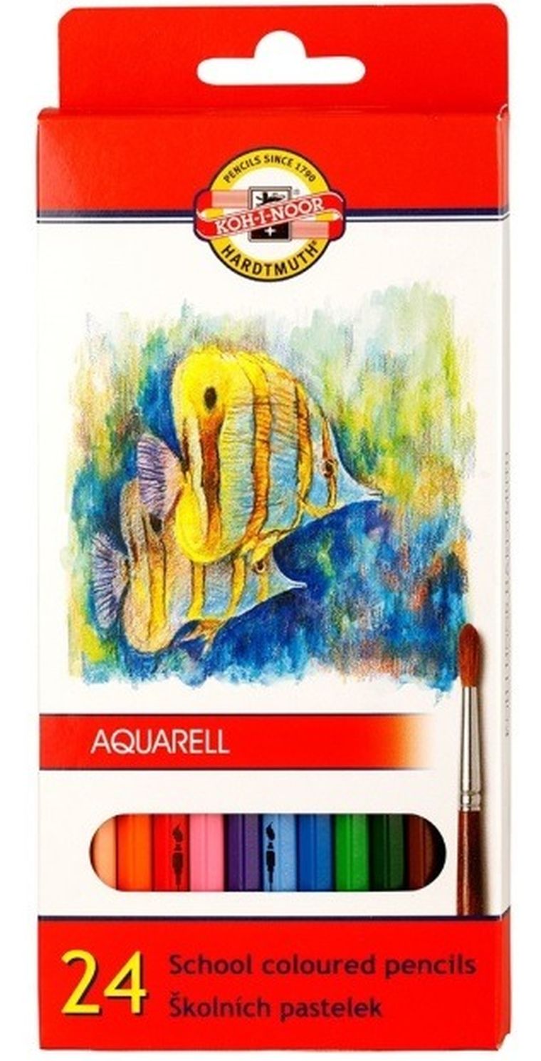 Koh-I-Noor, kredki akwarelowe, 24 kolory