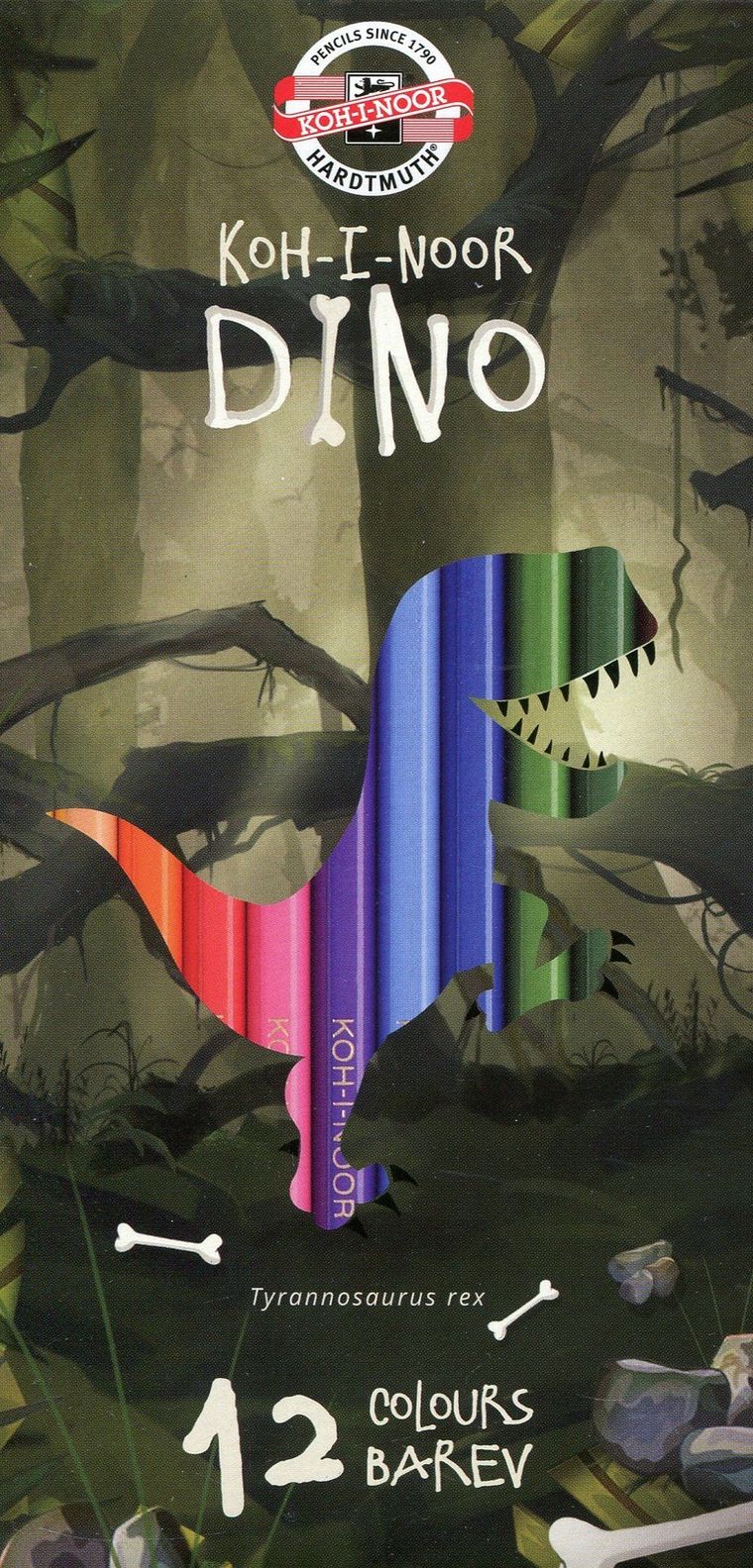 Koh-I-Noor, kredki Dino, 12 kolorów