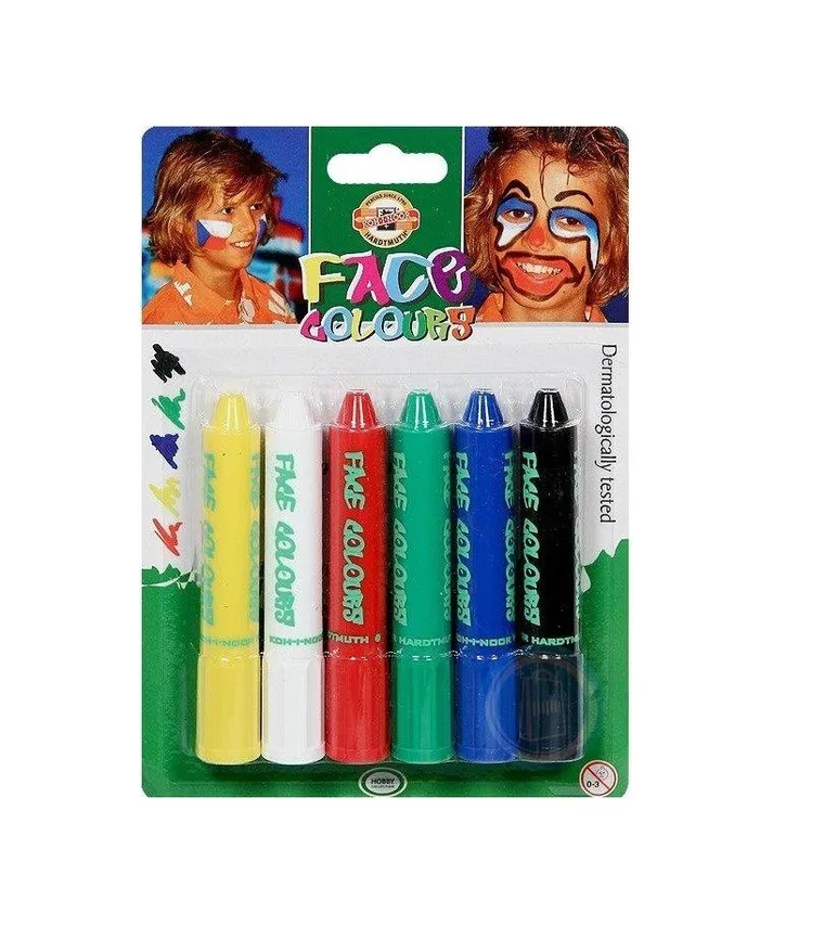 Koh-I-Noor, kredki do malowania twarzy, 6 kolorów