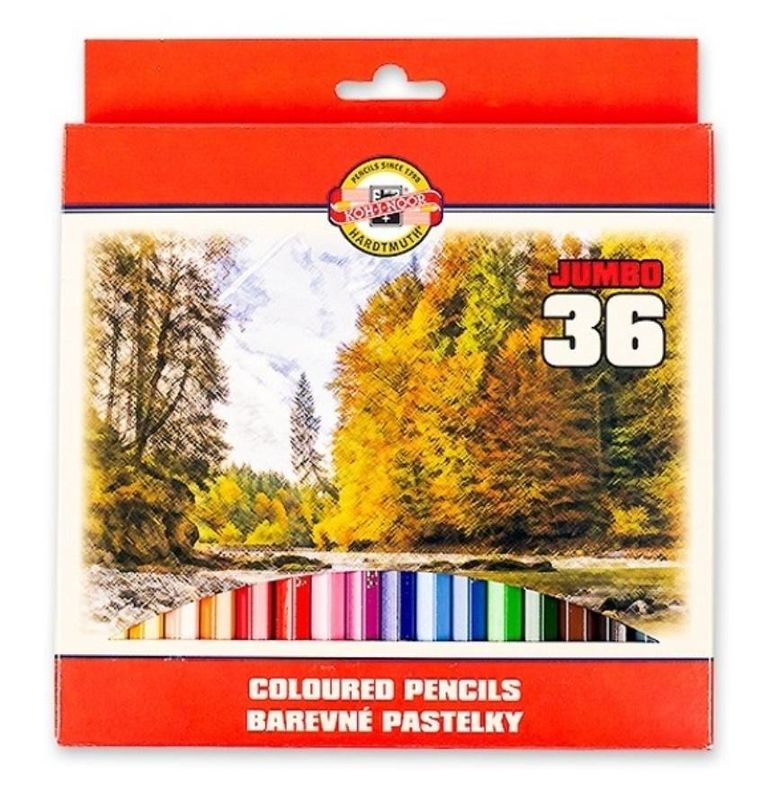 Koh-I-Noor, kredki omega jumbo, 36 kolorów