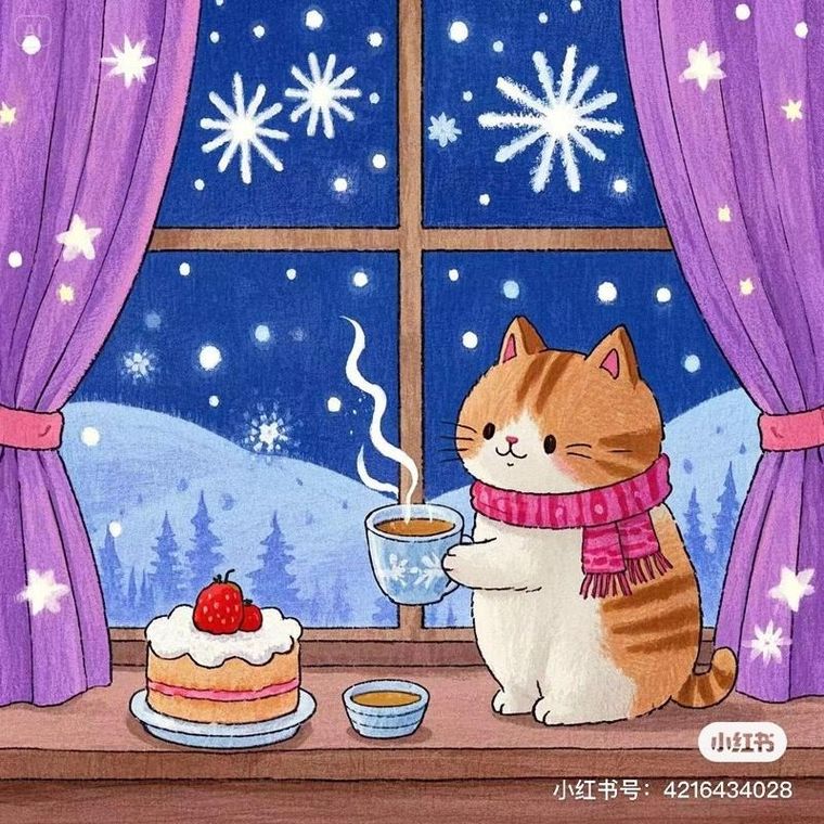 Koh-i-Noor, malowanie po numerach, Kotek z tortem