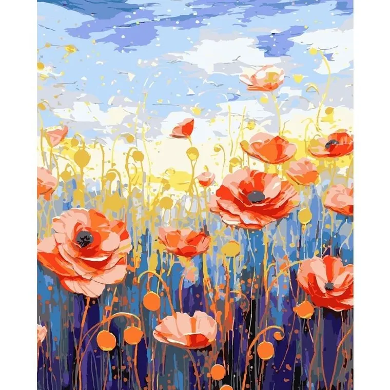 Koh-I-Noor, malowanie po numerach, maki, 40-50 cm