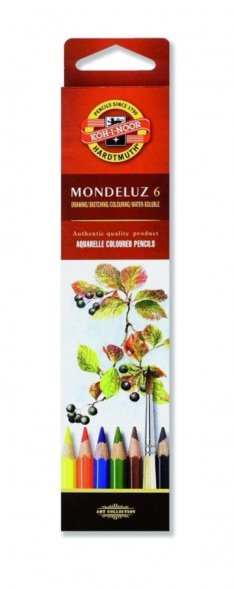 Koh-I-Noor, Mondeluz, kredki akwarelowe, 6 kolorów