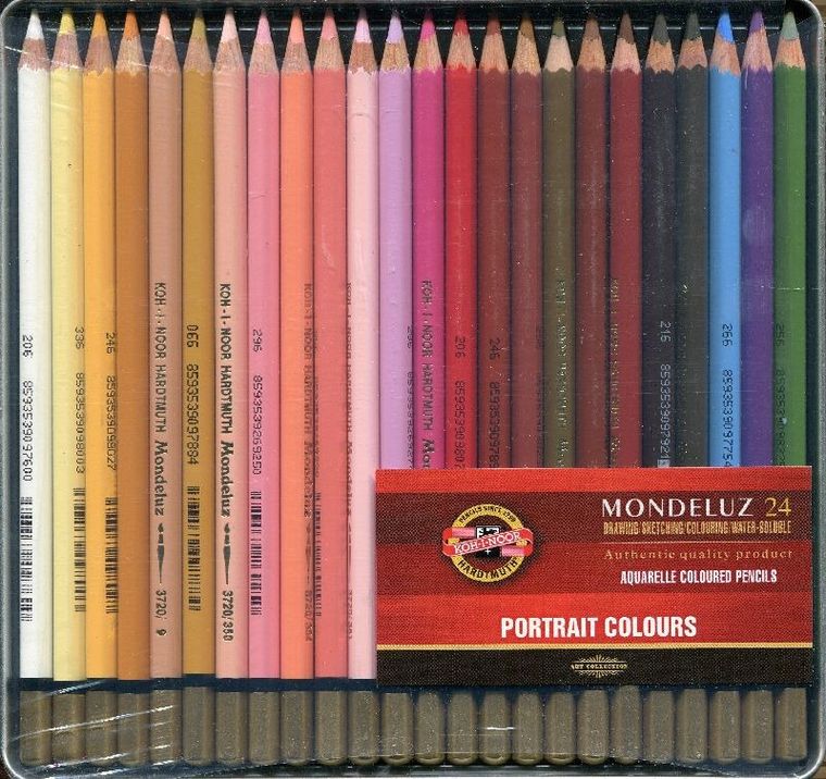 Koh-I-Noor, Mondeluz, Portrait Colours, kredki drewniane, 24 kolorów