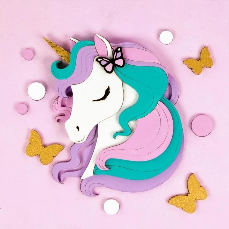 Koh-I-Noor, obraz 3D, jednorożec, 18-18 cm