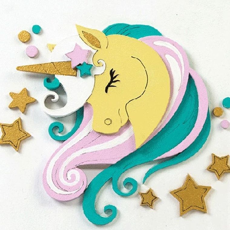 Koh-I-Noor, obraz 3D, jednorożec, 18-18 cm