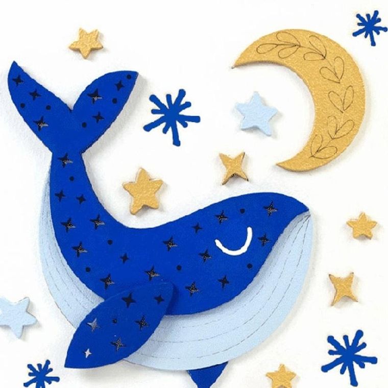 Koh-I-Noor, obraz 3D, wieloryb, 18-18 cm