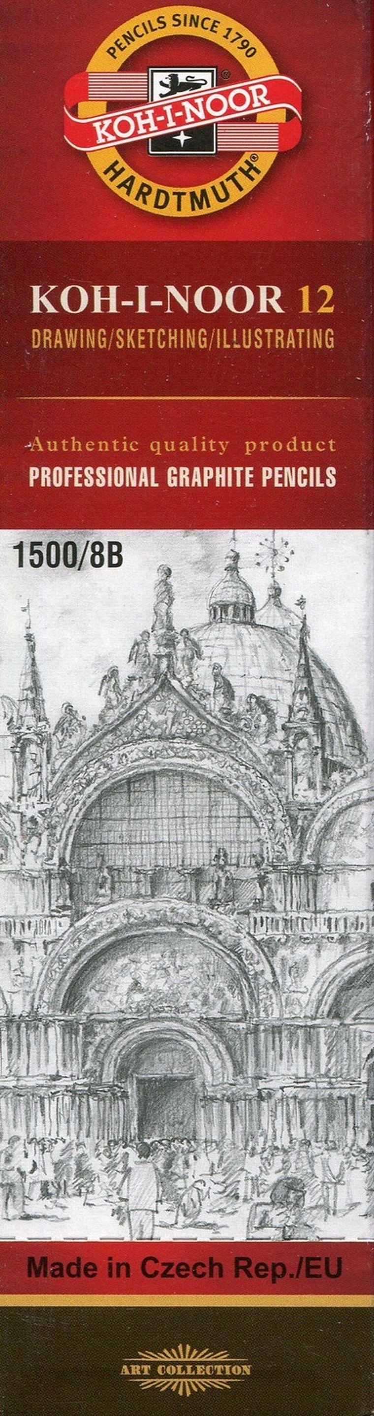 Koh-I-Noor, ołówek grafitowy 1500/8B, 12 szt.