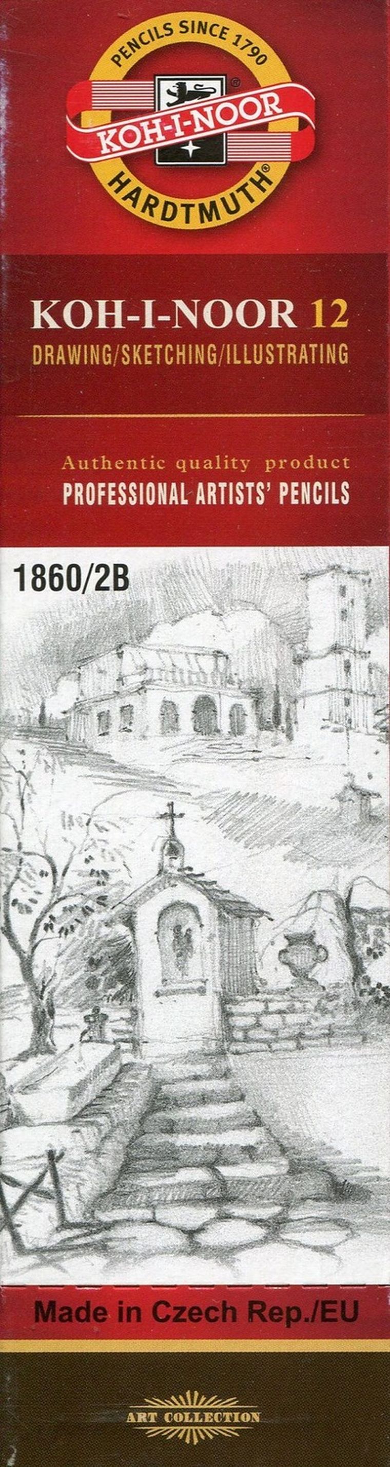 Koh-I-Noor, ołówek grafitowy 1860/2B Gold Star, 12 szt.