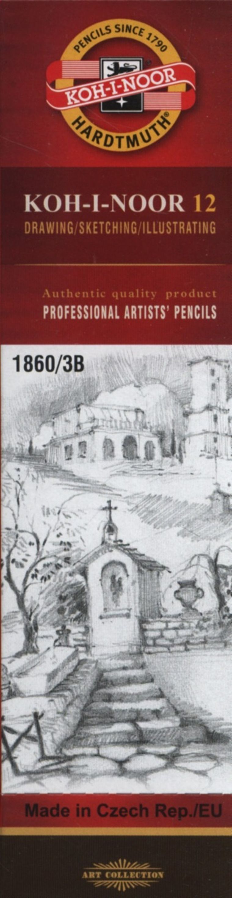 Koh-I-Noor, ołówek grafitowy 1860/3B, 12 szt.