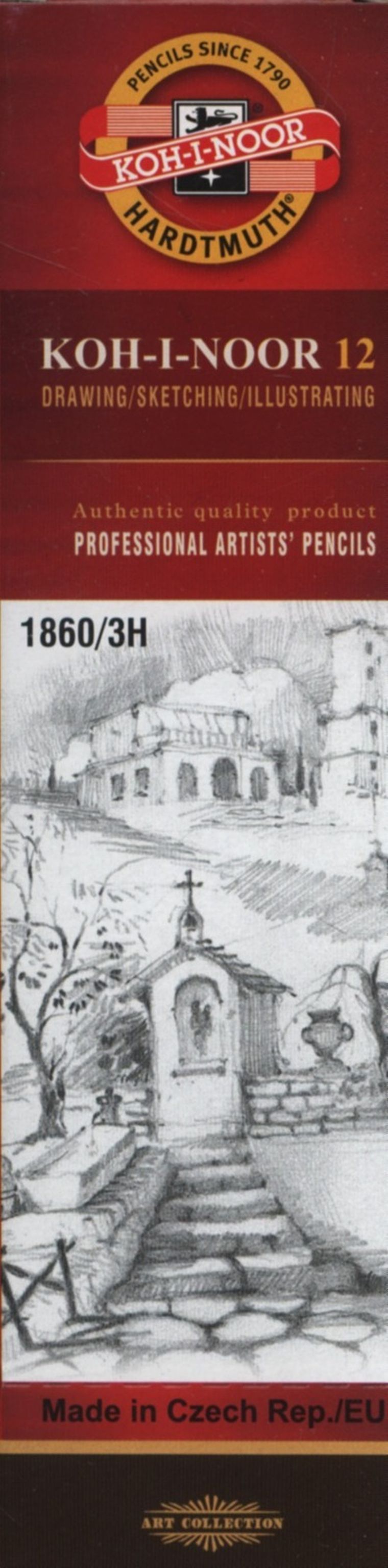 Koh-I-Noor, ołówek grafitowy 1860/3H, 12 szt.