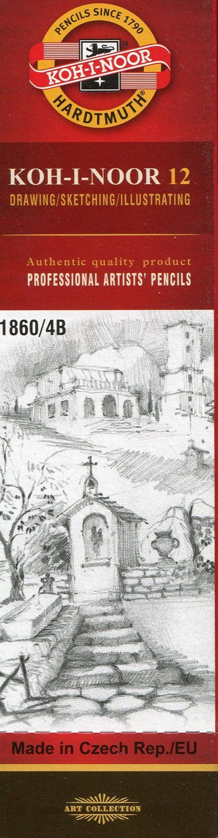 Koh-I-Noor, ołówek grafitowy 1860/4B, 12 szt.