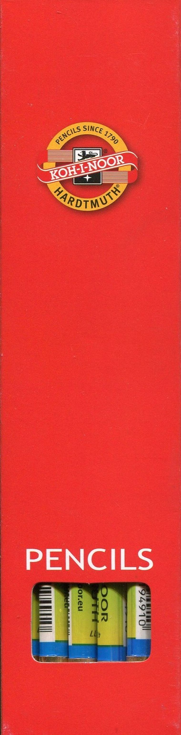 Koh-I-Noor, ołówek grafitowy z gumką i tabliczką mnożenia, 12 szt.